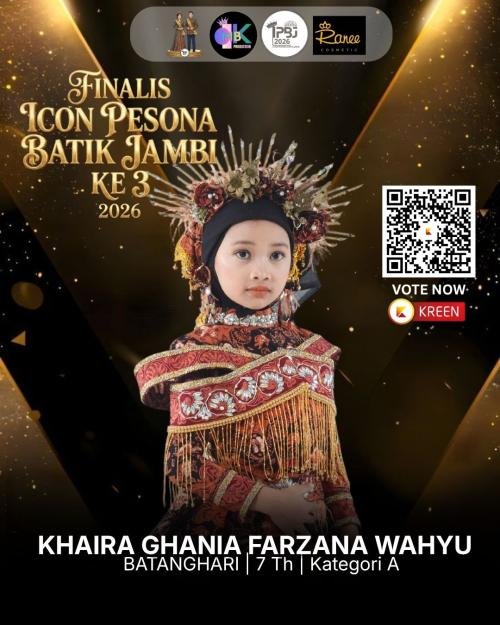 Icon Pesona Batik Jambi Ke-3 2026 Jadi Panggung Generasi Cinta Budaya, Kreen Indonesia Perkuat Dukungan Favorit Lewat Voting Digital