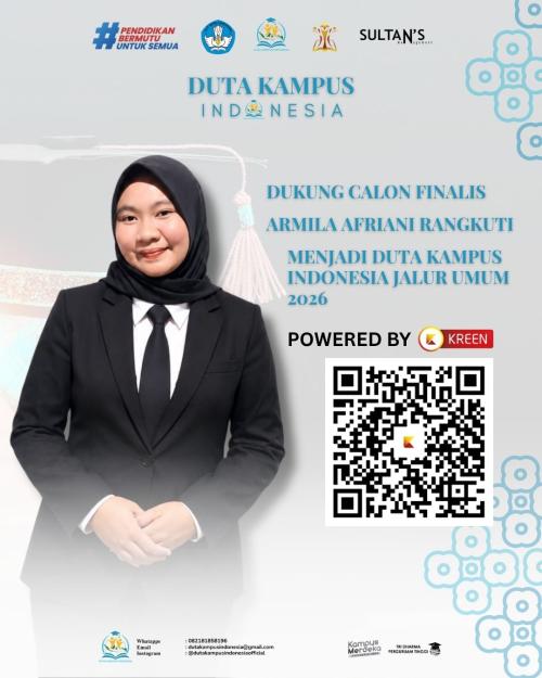 Vote Calon Finalis Duta Kampus Indonesia Jalur Umum Gelombang 3 2026 Jadi Ruang Partisipasi Mahasiswa, Dengan Kreen Indonesia Masyarakat Beri Dukungan Juara Voting