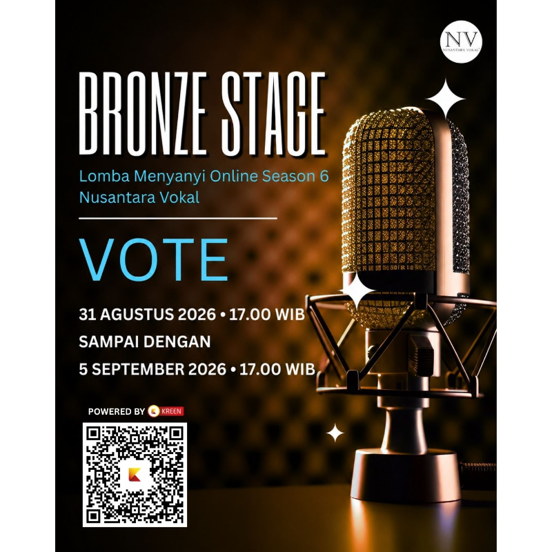 Bronze Stage Nusantara Vokal Season 6 Jadi Panggung Talenta Bernyanyi Nasional, Kreen Indonesia Fasilitasi Voting Favorit Digital