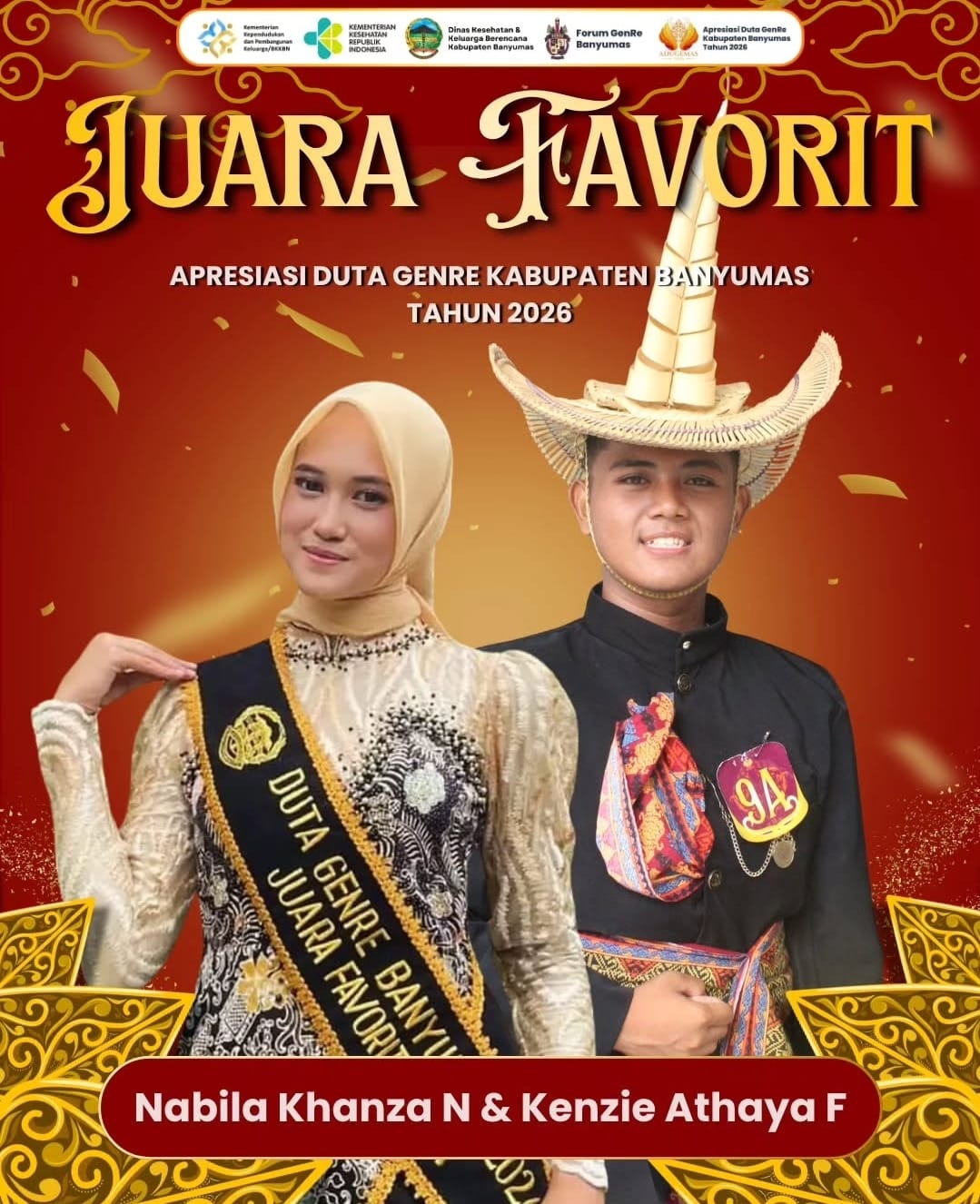 ADUGEMAS Banyumas 2026 Apresiasi Generasi Muda, Kenzie Athaya dan Nabila Khanza Pimpin Voting Favorit Tertinggi Melalui Kreen Indonesia